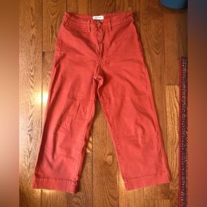 Madewell slim Emmett wide-leg crop pants. Size 27